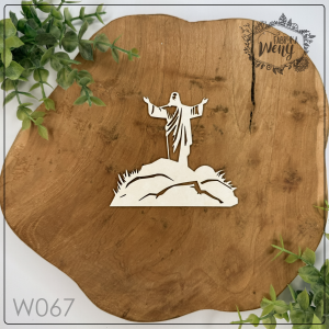 Tekturka -W067 - Zmartwychwstały Jezus na skale - Wielkanoc