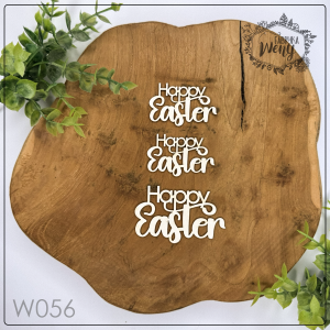 Tekturka -W056- napis Happy Easter - 3 szt