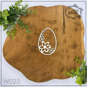 Tekturka -W023- pisanka z kwiatkami