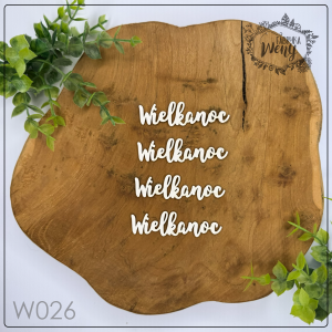 Tekturka -W026- napis Wielkanoc 2 - 4 szt