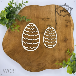 Tekturka -W031- pisanka w fale - 2 szt