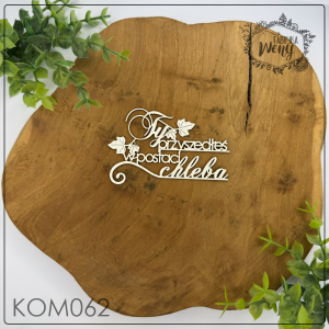 Tekturka -KOM062- napis - "Ty przyszedłeś w postaci chleba" - komunia