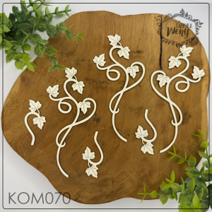 Tekturka -KOM070- winorośl 2 - drobne elementy - Komunia