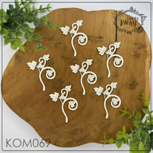 Tekturka -KOM069- winorośl - drobne elementy - Komunia