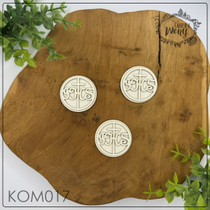 Tekturka -KOM017- hostie ozdobne 2D - 3 szt - Komunia