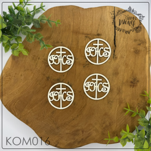 Tekturka -KOM016- hostie ozdobne 4 szt - Komunia