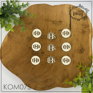 Tekturka -KOM075- hostie proste / IHS - 9 szt