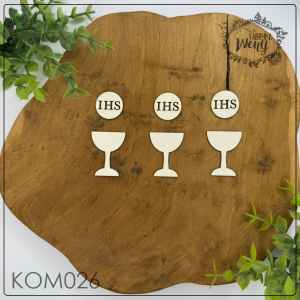 Tekturka -KOM026- kielichy małe proste - 3 szt - Komunia