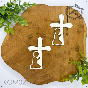 Tekturka -KOM021A- klęczący chłopiec w krzyżu - 2 szt