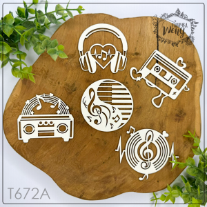 Tekturka -T672A- MUZYKA - elementy dla fana muzyki