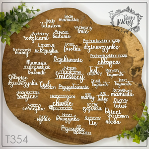 Tekturka -T354- Nasze magiczne 9 miesięcy - album ciążowy - napisy