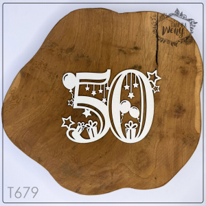 Tekturka -T679- świętujemy urodziny - liczba 50