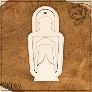 BAZA SKLEJKA -SKL99- LATARENKA Z PŁOMYKIEM -warstwowa- 20 cm