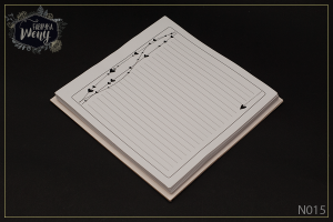 Notes kwadratowy -N015- z sercami- wkład + okładki