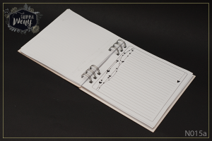 Notes kwadratowy -N015A- z sercami - zbidnowany na biało