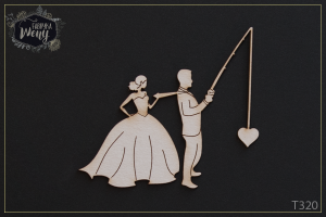 Tekturka -T320- para młoda z wędką 1