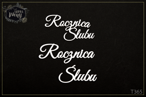 Tekturka -T365- napis Rocznica Ślubu 2 sztuki
