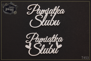 Tekturka -T453- napis "Pamiątka Ślubu"