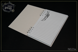 Notes A5 -N023A- z piórkami - zbindowany na biało