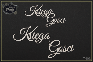 Tekturka -T493- napis Księga Gości - 2 szt